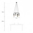 4-fall Cage Tub-E14 Double Lamp