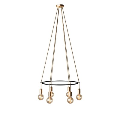 6-fall Cage Globe Lamp - Brushed bronze