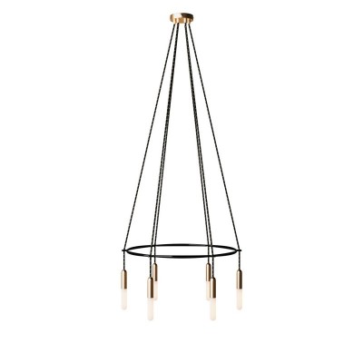 6-fall Cage P-Light Lamp - Brushed bronze