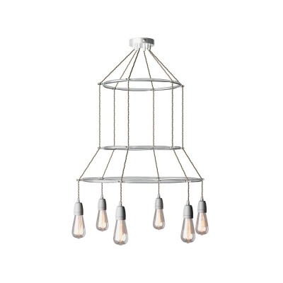 6-fall 3 Cage Edison ST64 Lamp - Grey