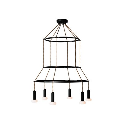 6-fall 3 Cage P-Light Dash Lamp - Black