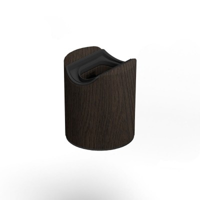 Esse14 wall or ceiling lamp holder with S14d fitting - Waterproof IP44 - Wenge effect