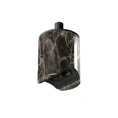 Kit esse14 lamp holder for suspension lamps with S14d fitting - Brown marble effect