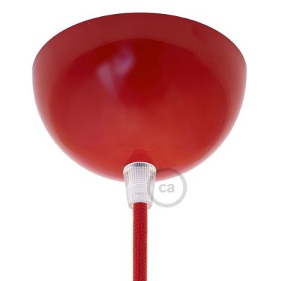 Half-sphere painted metal ceiling rose kit - Red