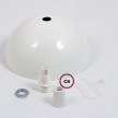 Half-sphere painted metal ceiling rose kit