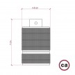 Double ferrule milled aluminium E27 lamp holder kit