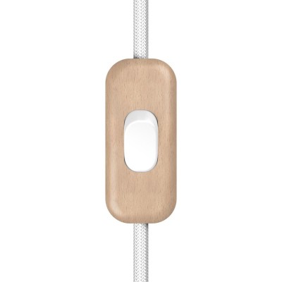 Inline single-pole switch Creative Switch beechwood colour - White