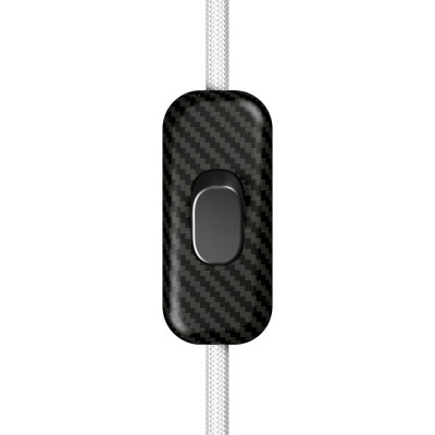 Inline single-pole switch Creative Switch carbon fiber colour - Black