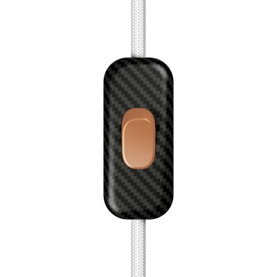 Inline single-pole switch Creative Switch carbon fiber colour - Copper