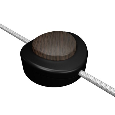 Inline single-pole foot switch Creative Switch black - Wenge effect