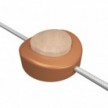 Inline single-pole foot switch Creative Switch satin copper