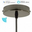 SMART cylindrical metal ceiling rose kit - compatible with voice assistants