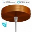 SMART cylindrical metal ceiling rose kit - compatible with voice assistants