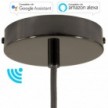 SMART cylindrical metal ceiling rose kit - compatible with voice assistants