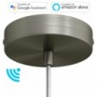 SMART cylindrical metal ceiling rose kit - compatible with voice assistants