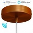 SMART cylindrical metal ceiling rose kit - compatible with voice assistants