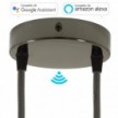 SMART cylindrical metal 2-hole ceiling rose kit - compatible with voice assistants