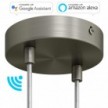 SMART cylindrical metal 2-hole ceiling rose kit - compatible with voice assistants