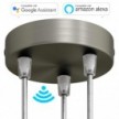 SMART cylindrical metal 3-hole ceiling rose kit - compatible with voice assistants