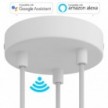 SMART cylindrical metal 3-hole ceiling rose kit - compatible with voice assistants