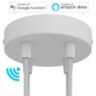 SMART cylindrical metal 4-hole ceiling rose kit - compatible with voice assistants