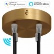 SMART cylindrical metal 4-hole ceiling rose kit - compatible with voice assistants