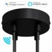 SMART cylindrical metal 4-hole ceiling rose kit - compatible with voice assistants