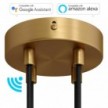 SMART cylindrical metal 4-hole ceiling rose kit - compatible with voice assistants