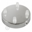 SMART cylindrical metal 4-hole ceiling rose kit - compatible with voice assistants