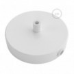 SMART cylindrical metal 1 central hole + 2 side holes ceiling rose kit - compatible with voice assistants