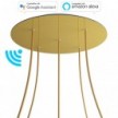 Large Round Smart ceiling rose, 400 mm Panel Rose-One with 5 holes - compatible with voice assistants