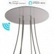 Large Round Smart ceiling rose, 400 mm Panel Rose-One with 6 holes - compatible with voice assistants