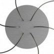 Large Round Smart ceiling rose, 400 mm Panel Rose-One with 6 holes - compatible with voice assistants