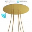 Large Round Smart ceiling rose, 400 mm Panel Rose-One with 6 holes - compatible with voice assistants