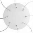 Large Round Smart ceiling rose, 400 mm Panel Rose-One with 8 holes - compatible with voice assistants