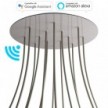 Large Round Smart ceiling rose, 400 mm Panel Rose-One with 14 holes - compatible with voice assistants