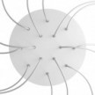 Large Round Smart ceiling rose, 400 mm Panel Rose-One with 14 holes - compatible with voice assistants