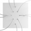 Large Square Smart ceiling rose, 400 mm Panel Rose-One with 10 holes - compatible with voice assistants