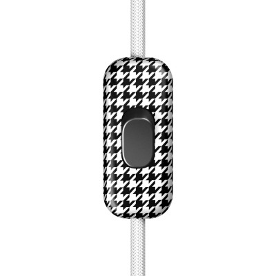 Inline single-pole switch Creative Switch pied de poule - Black