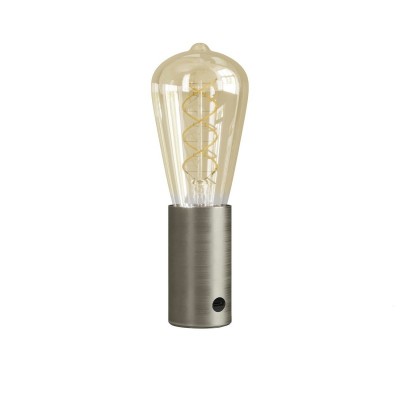 SI! 5V Portable lamp with ST64 light bulb - Brushed titanium