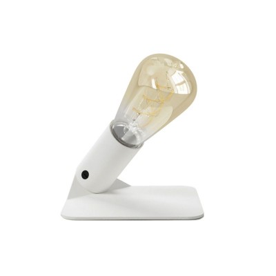 SI! 5V Table lamp with ST64 light bulb and metallic base - Matt White