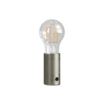 SI! 5V Portable lamp with A60 light bulb - Brushed titanium