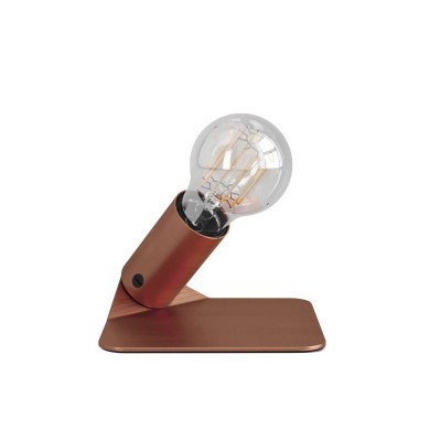 SI! 5V Table lamp with A60 light bulb and metallic base - Brushed copper