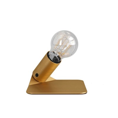 SI! 5V Table lamp with A60 light bulb and metallic base - Brushed bronze