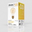 LED Golden Light Bulb C03 Carbon Line Curved Spiral Filament Drop A60 4W 250Lm E27 1800K Dimmable