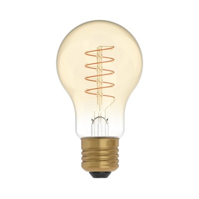 LED Golden Light Bulb C03 Carbon Line Curved Spiral Filament Drop A60 4W 250Lm E27 1800K Dimmable