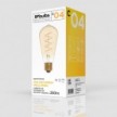 LED Golden Light Bulb C04 Carbon Line Curved Spiral Filament Edison ST64 4W 250Lm E27 1800K Dimmable