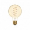 LED Golden Light Bulb C05 Carbon Line Curved Spiral Filament Globe G80 4W 250Lm E27 1800K Dimmable