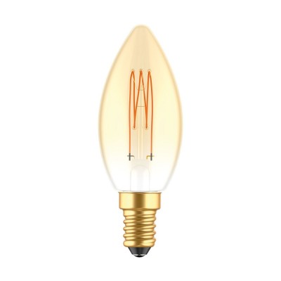 LED Golden Light Bulb C51 Carbon Line Filament Cage Candle C35 3,5W 300Lm E14 2700K Dimmable