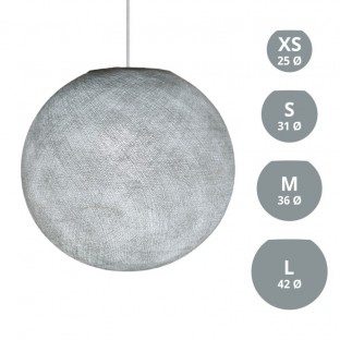 Sphere Lampshade in fiber - 100% handmade - Pearl Grey Polyester